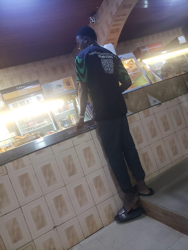 Man photographed inside shop in Barden Yana, Nigeria
