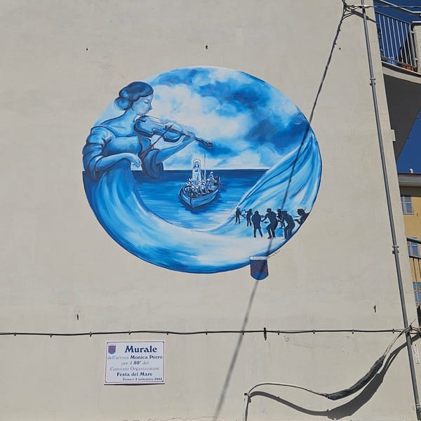 Street art documentation tour captures Savona's outdoor ceramic displays