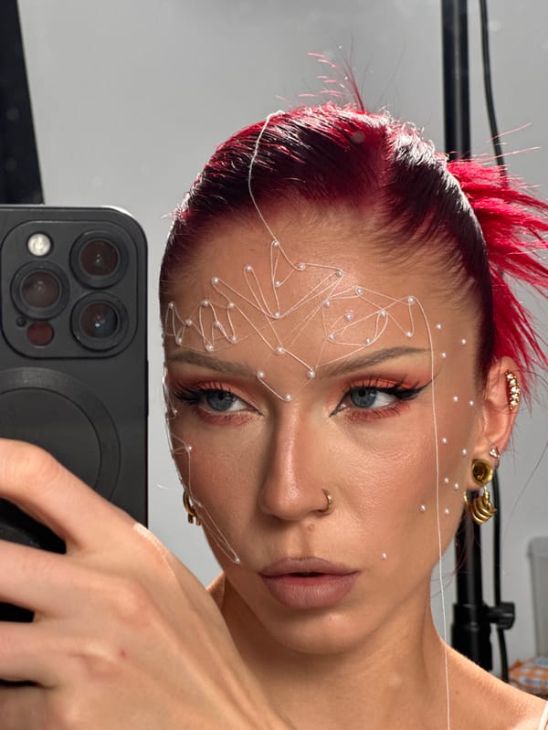 Red-haired woman conducts portrait session in Dalung, Indonesia