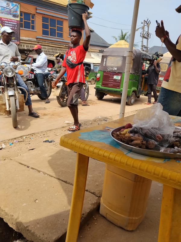 Morning street life documented in Nigerian communities