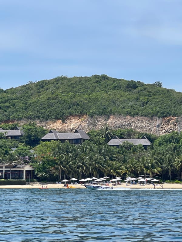 Tropical beach scene observed in Nha Trang Ward, Vietnam