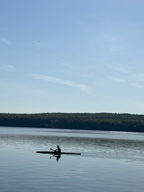 Early morning recreation observed at Chaikovsky waterfront area