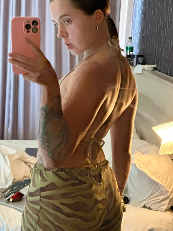 Morning mirror selfie session in bedroom