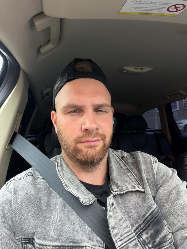 Man takes selfie in vehicle in Votkinsk, Russia