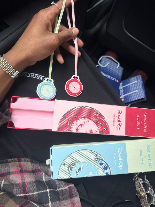 Luxury watch collaboration spotted in London packaging