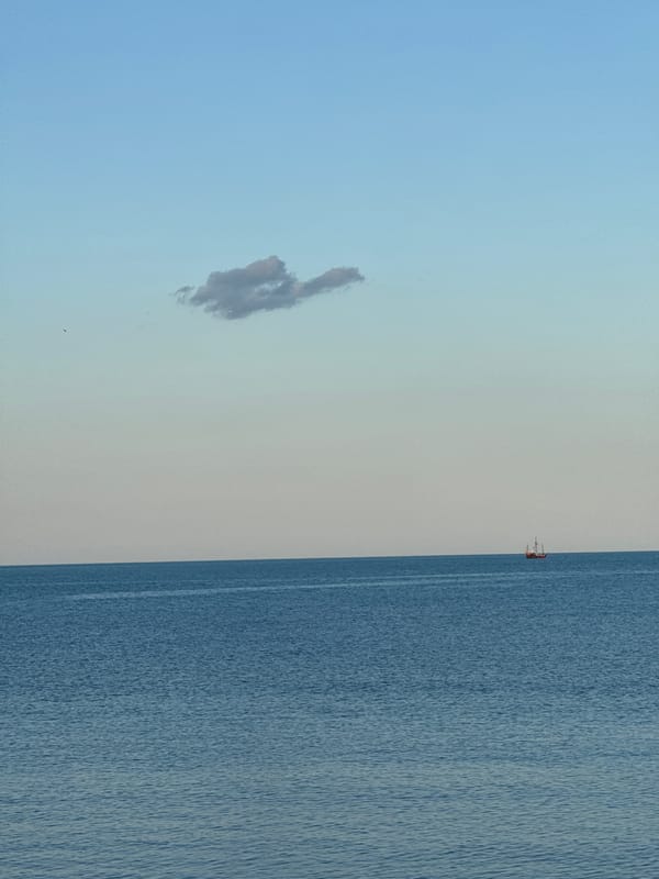 Ship spotted on horizon off Bulgarian coast near Varna