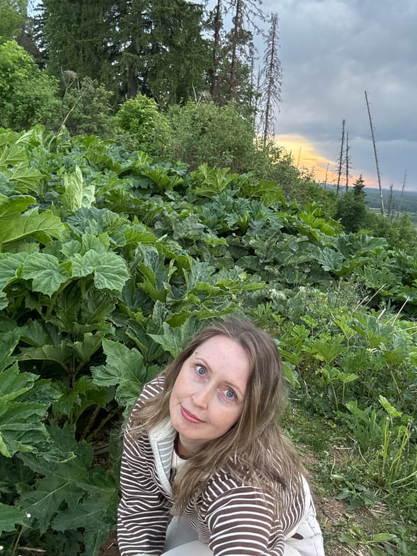 Woman photographs self and landscapes in Chaykovsky, Russia