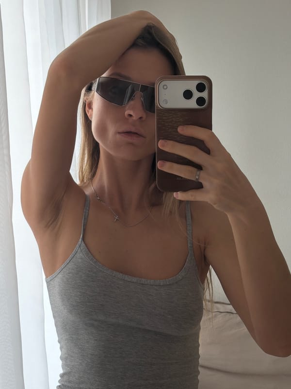 Person takes selfie in Khimki, Russia