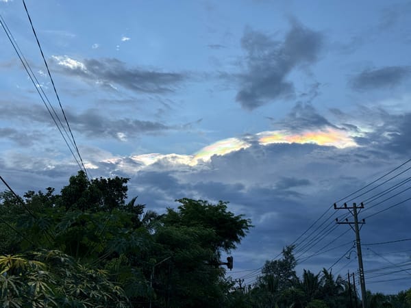 Iridescent clouds observed over Lhokseumawe, Indonesia