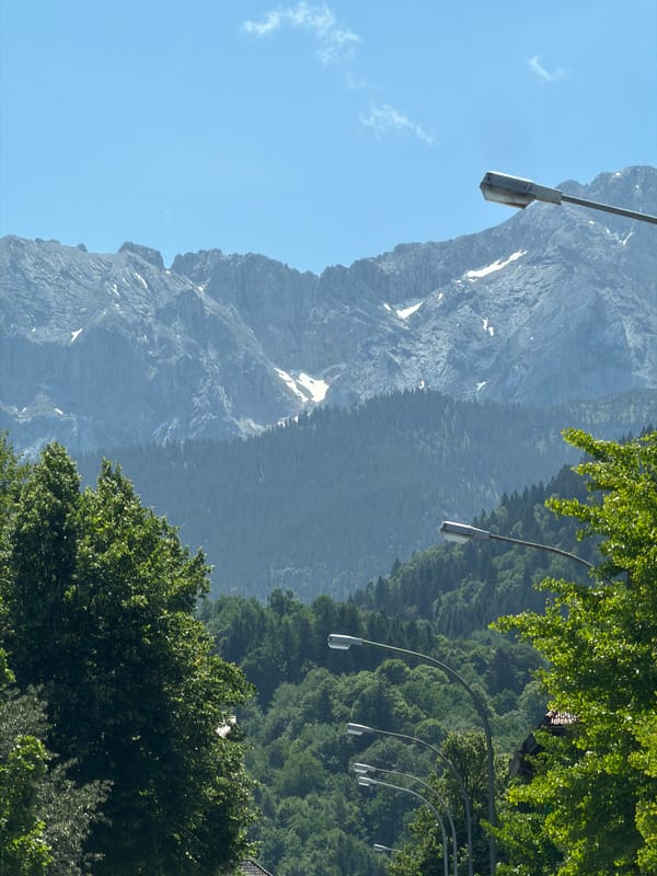 Zugspitze Mountain Range Photographed Under Clear Skies in Bavaria