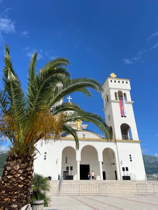 Sunny afternoon walk documented in coastal Bar, Montenegro