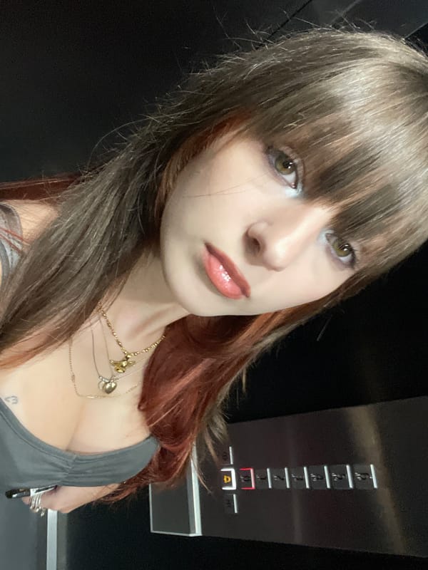 Woman takes elevator selfies in Raanana, Israel