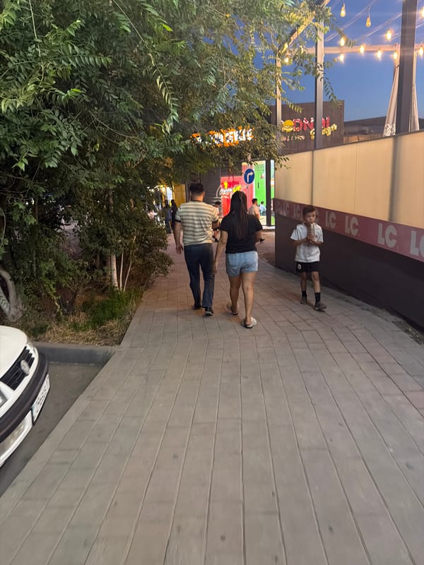An afternoon to nightfall drift through Shymkent streets