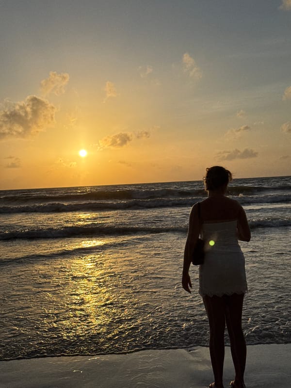 Sunset scenes along Patong Beach's busy shoreline