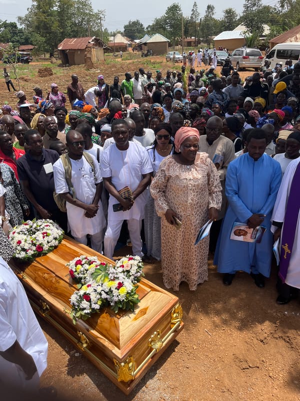 Community funeral ceremony held in Dogon Dinia, Nigeria