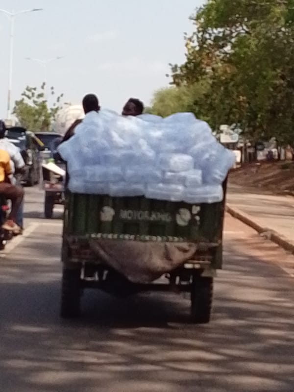Cargo tricycle spotted transporting goods in Tamale, Ghana