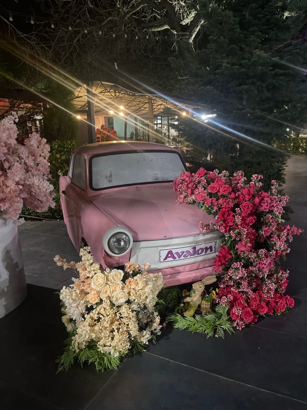 Floral celebration display spotted in Petrich, Bulgaria
