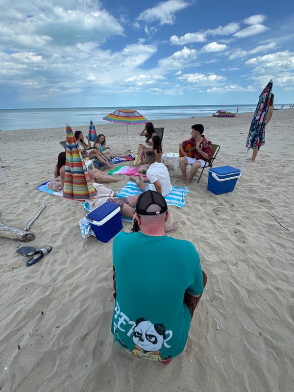 Beach gatherings and filming activity in Bliznatsi, Bulgaria