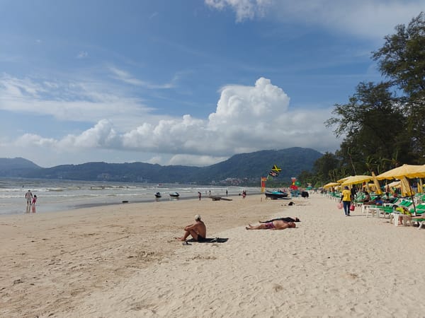 Sunny morning at Patong Beach, Phuket