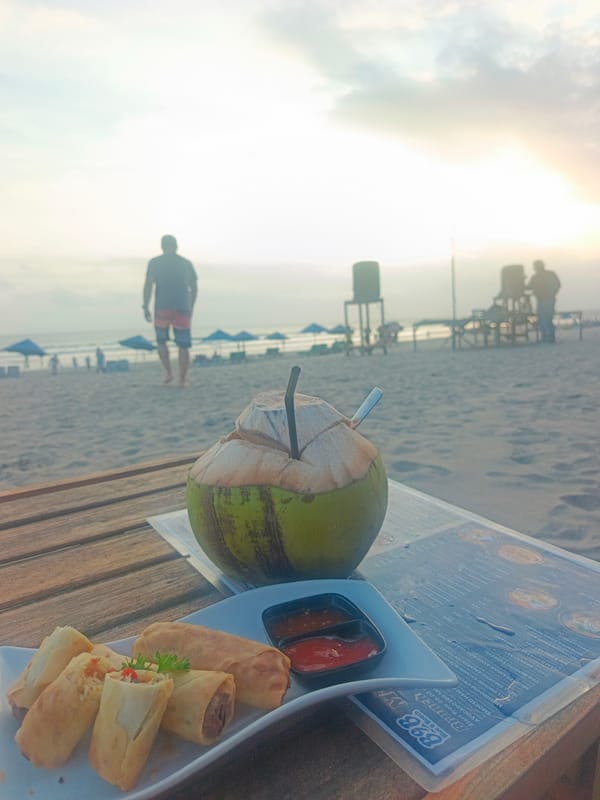Coconuts and golden sunsets on a Kuta beach day