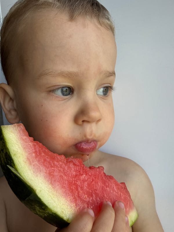 Toddler with blue eyes captured in close-up memory