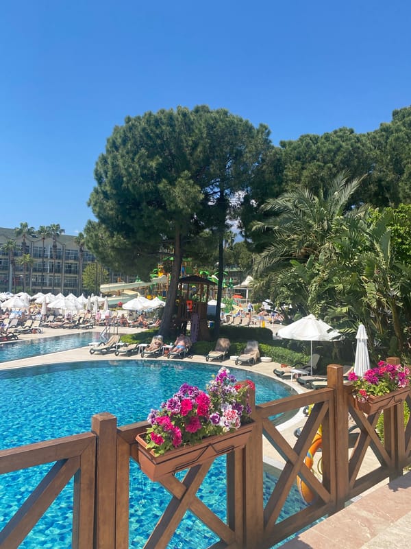 Morning scenes documented at Kemer resort facility