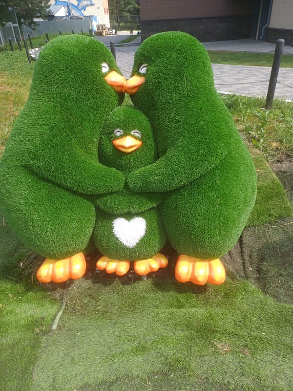 Afternoon at Novosibirsk Zoo — animals, sculptures, and summer greenery