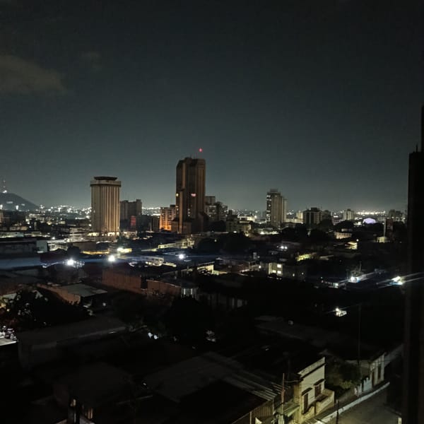 Nighttime cityscape views captured in Valencia, Venezuela