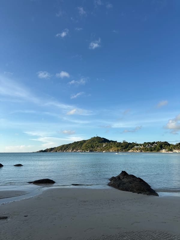 Lazy beach morning on Ko Phangan, event vibes included