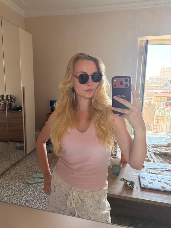 Apartment selfies with a Catania backdrop