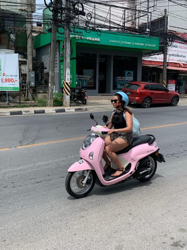Koh Samui morning: street scenes, scooters, and local errands