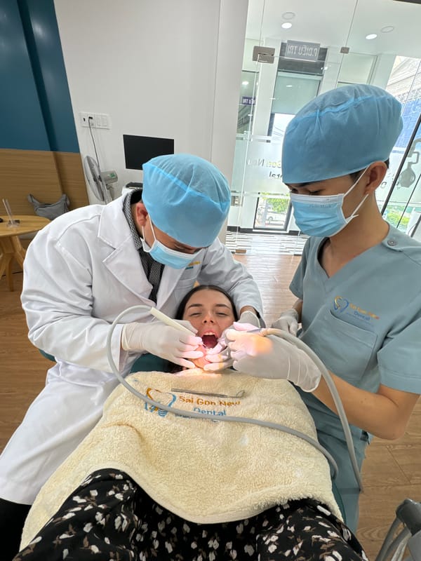 Early morning dental procedures documented at Vietnam clinic