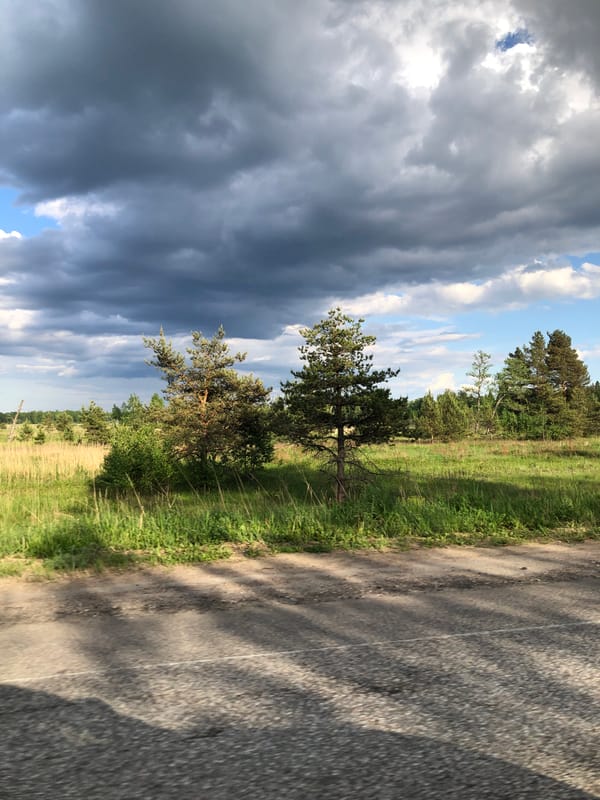 Vertical landscape photograph captured in Tugany, Russia