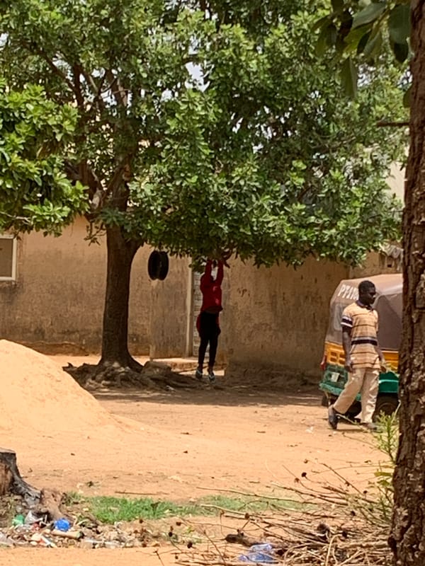 Children play and gather in Rafin Bauna, Nigeria