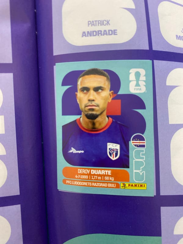 Flipping through a FIFA World Cup 2026 Panini sticker album in Kyiv