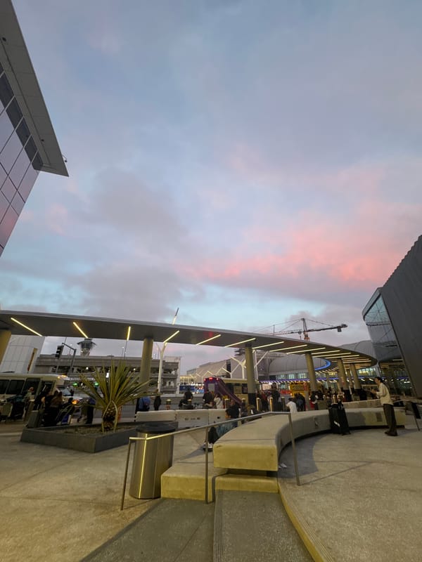 Dawn sky photographed near Los Angeles airport