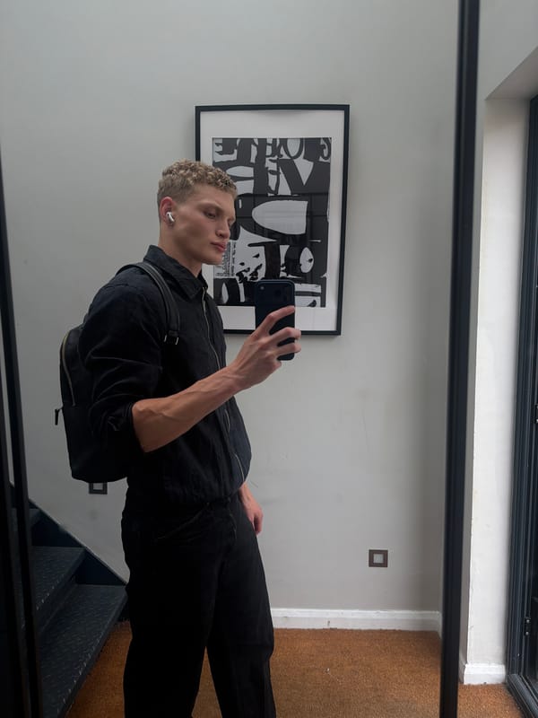 Morning mirror selfie and close-up portrait, south London