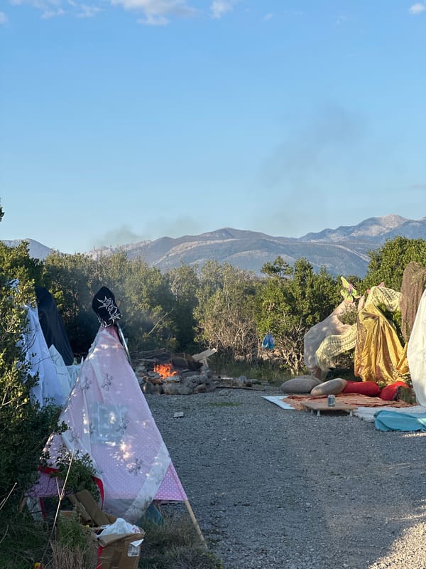 Active campsite documented in Montenegro mountain region