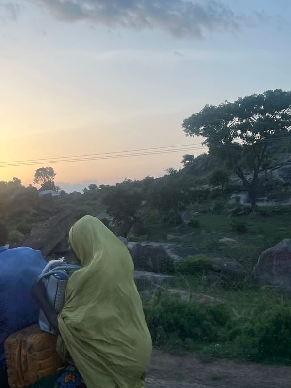 Sunset documented across rural landscape in Ribina East, Nigeria
