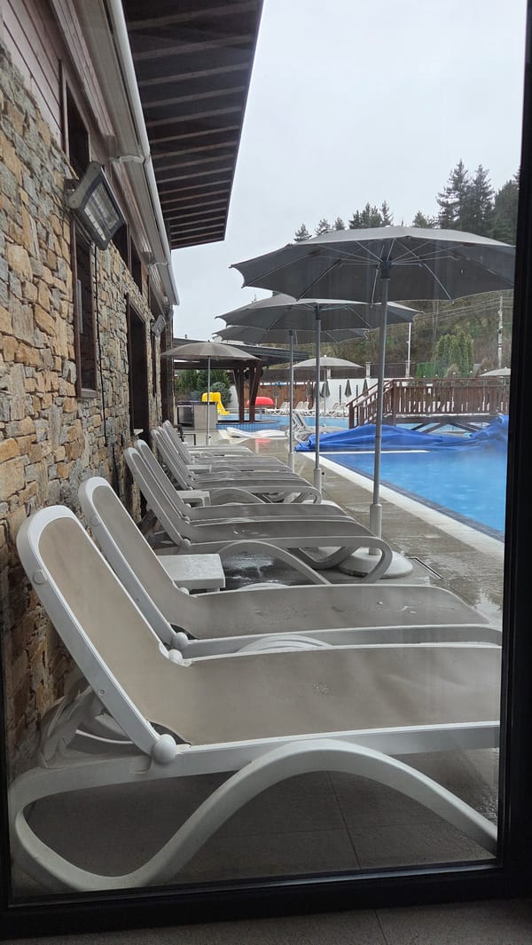 Morning visit to steamy pool facility in Bania, Bulgaria