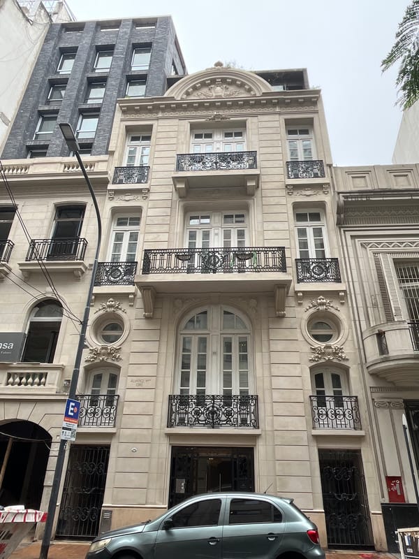 Ornate building facade captured in Buenos Aires