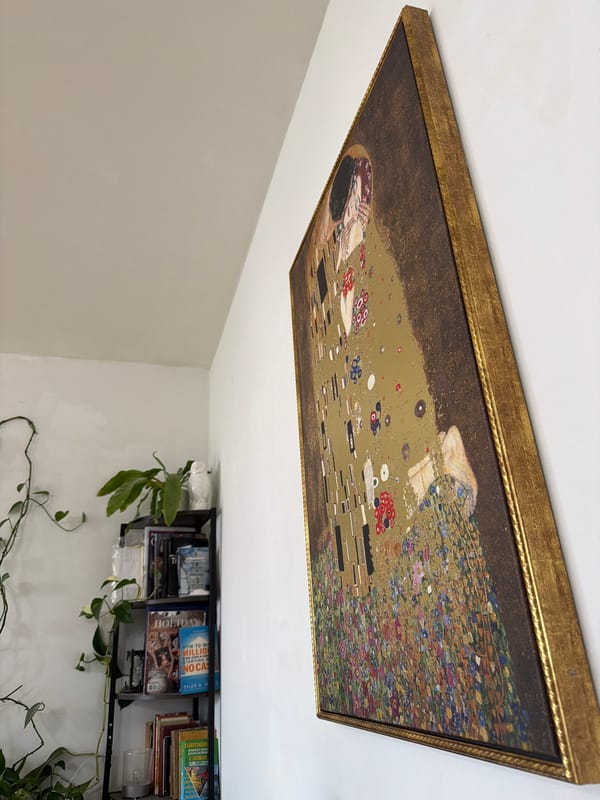 Silkie chick explores a cozy, art-filled home