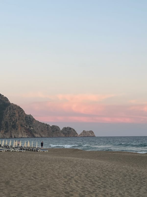 Sunset beach moment captured in Alanya, Turkey