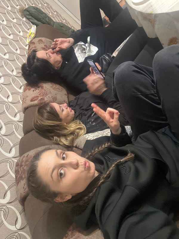 Three women relax on sofa in Stara Zagora