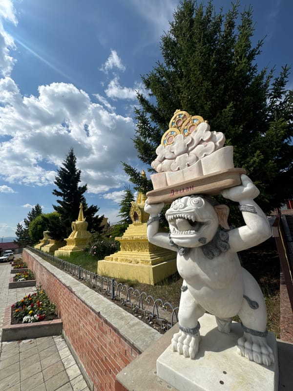 Inside Ivolginsky Datsan, Ulan-Ude's main Buddhist monastery