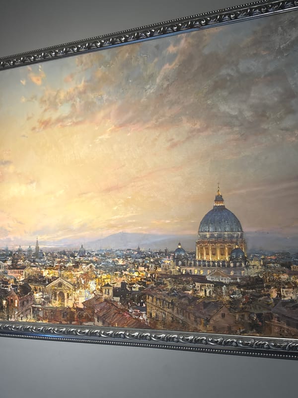 Eclectic art fair browsing in Saint Petersburg, paintings to mosaics