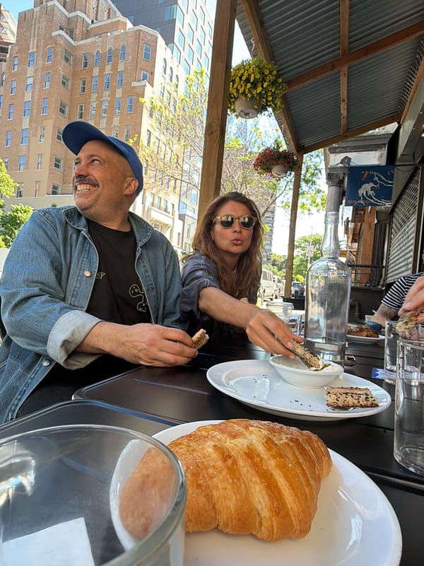People enjoy outdoor dining gathering in NYC