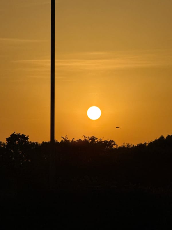 Warm sunset over the skies of Great Yarmouth