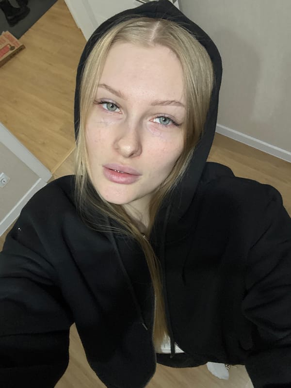 Woman takes multiple selfies in Perm, Russia
