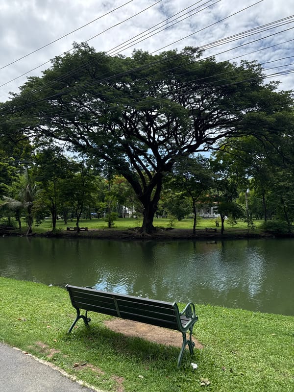 Early morning life at Lumpini Park Bangkok